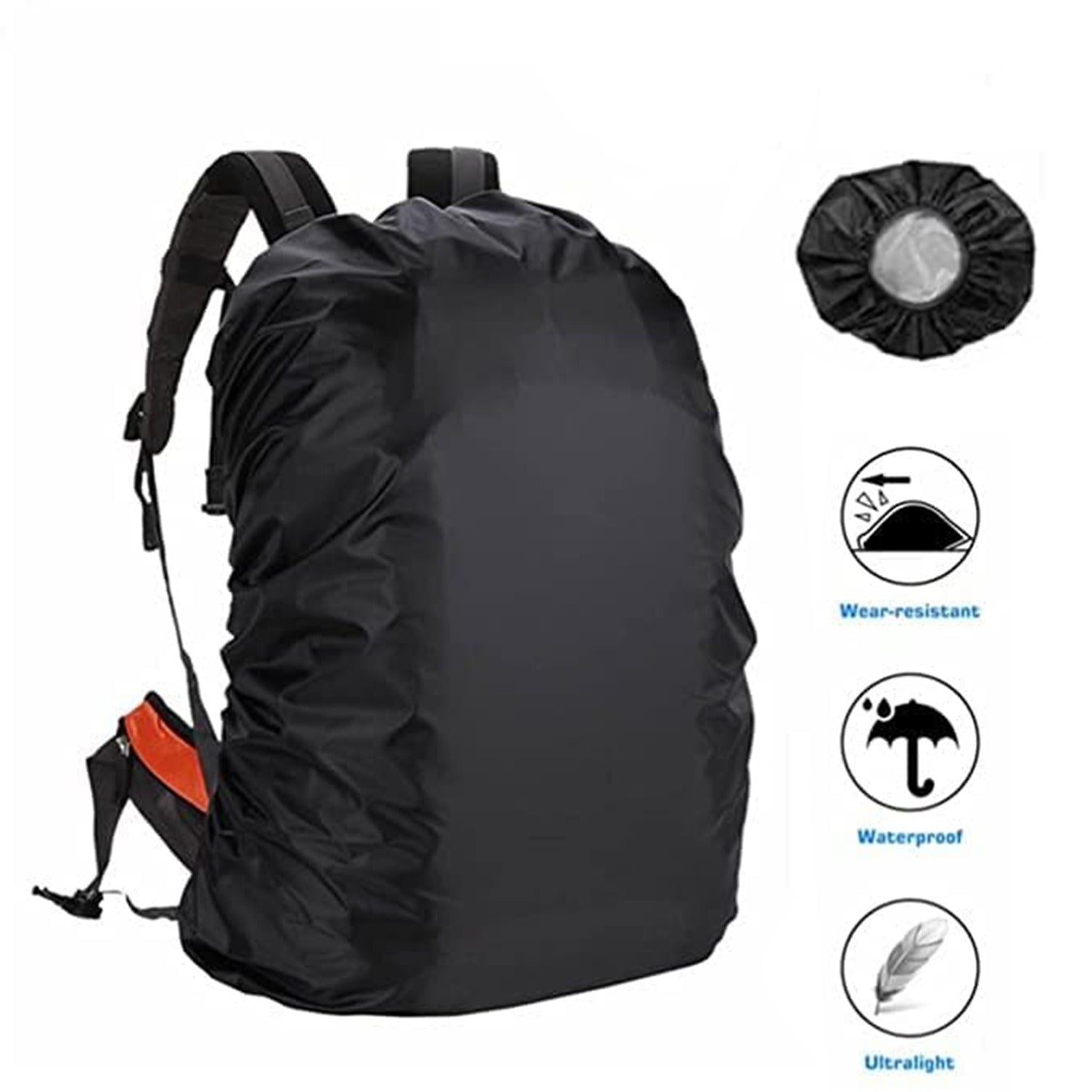 4100 Heavy Waterproof Nylon Rain Cover/Dust Cover - Elastic Adjustable for Laptop Bags and Backpacks, School Bag Waterproof Cover, Dust Proof, Backpack, Laptop Bag Cover (1Pc) 4100 Heavy Waterproof Nylon Rain Cover/Dust Cover - Elastic Adjustable for Laptop Bags and Backpacks, School Bag Waterproof Cover, Dust Proof, Backpack, Laptop Bag Cover (1Pc)